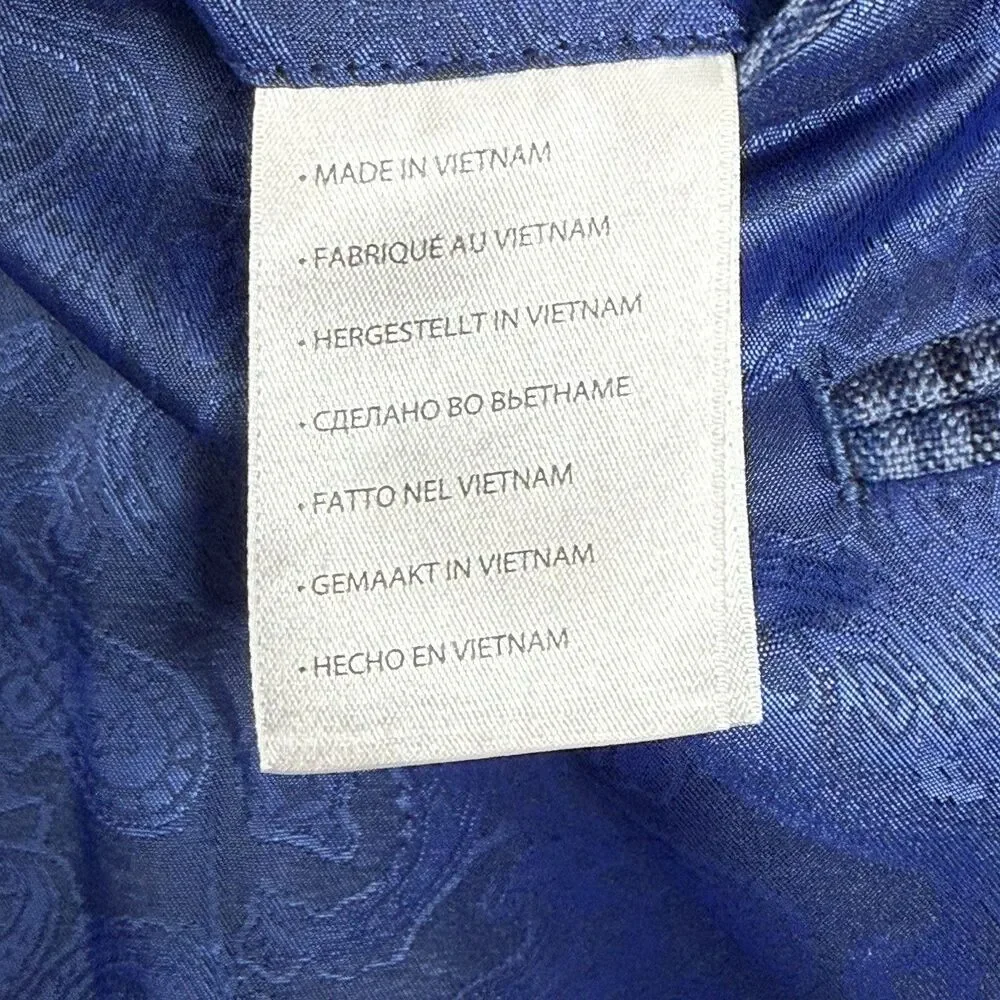 Oak Hill DXL Big & Tall Mens 4XLT Blue Plaid Check Blazer Sport Coat 58L/60L